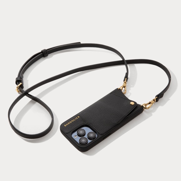 Bandolier | Emma Crossbody Phone Case in Black / Gold | iPhone 16 Pro Max - Picture 7 of 9